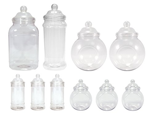 Récipient en plastique Party-Pack de 10 récipients en plastique vides sélectionnés avec...