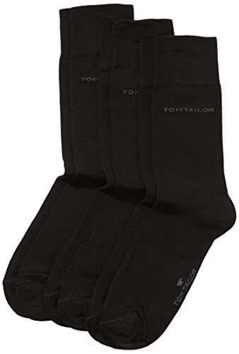 TOM TAILOR chaussettes pour hommes pack de 3 9003 / TOM TAILOR men basic socks 3 pack, taille 43-46, noir...