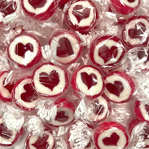 Bonbons en forme de cœur pour mariage baptême communion paquet géant de 500g - bonbons Rocks enroulés à la main avec cœur -...