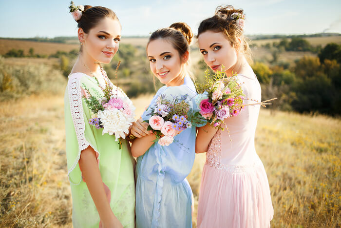 Robes de demoiselle d'honneur dans les tons pastel