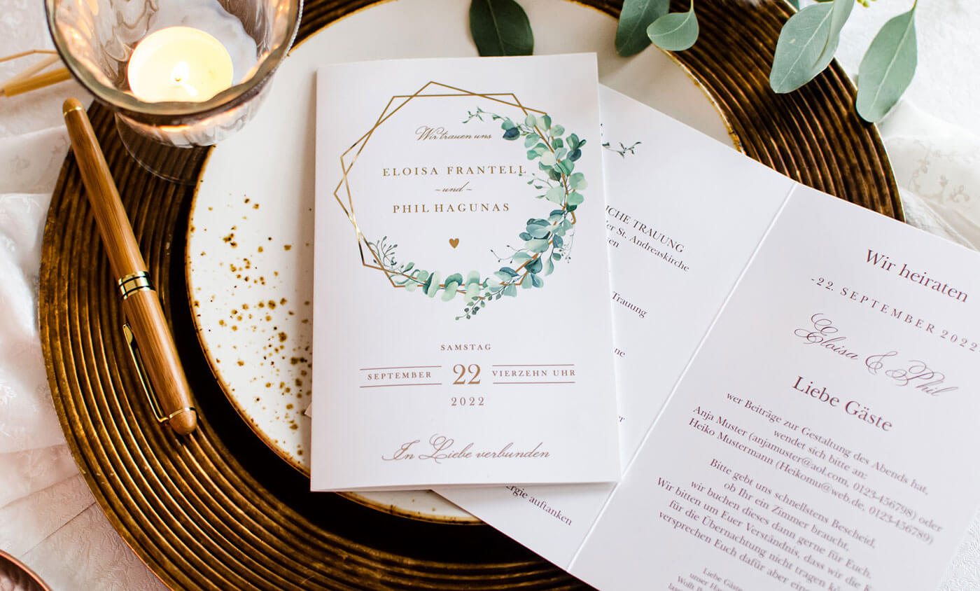 Eucalyptus carte d'invitation