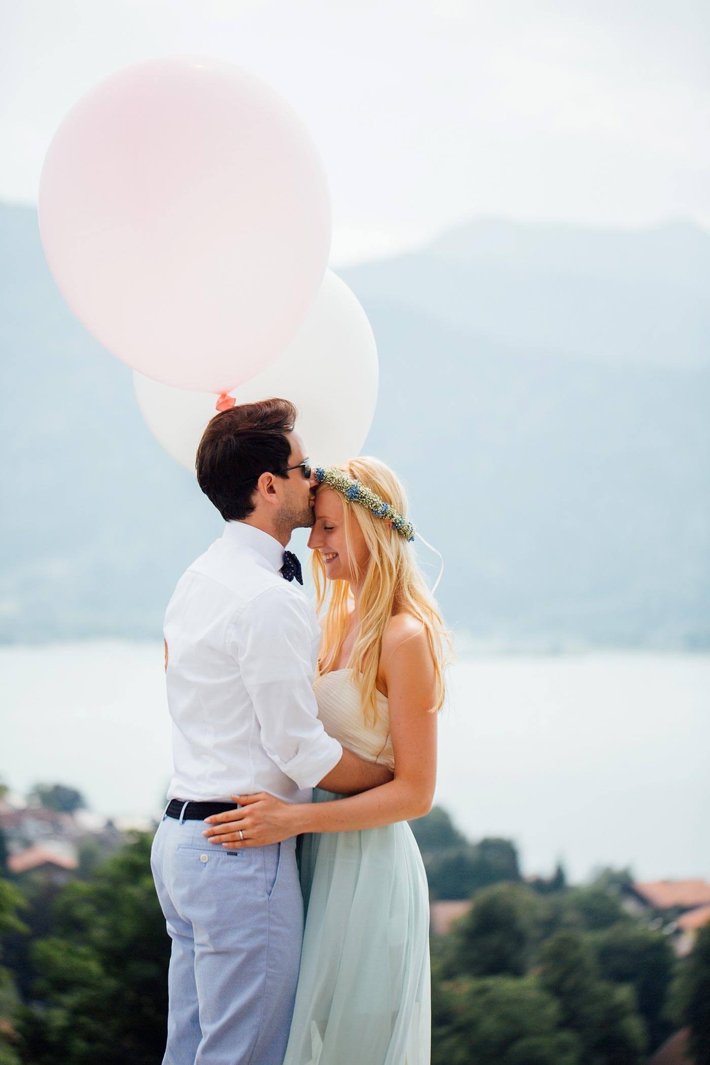 photos de mariage ballons