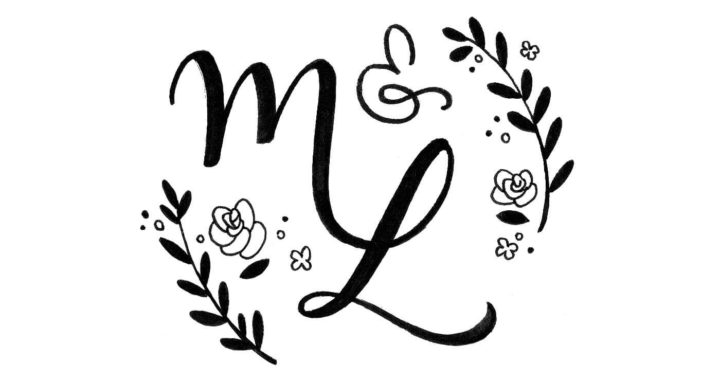 logo de mariage monogramme