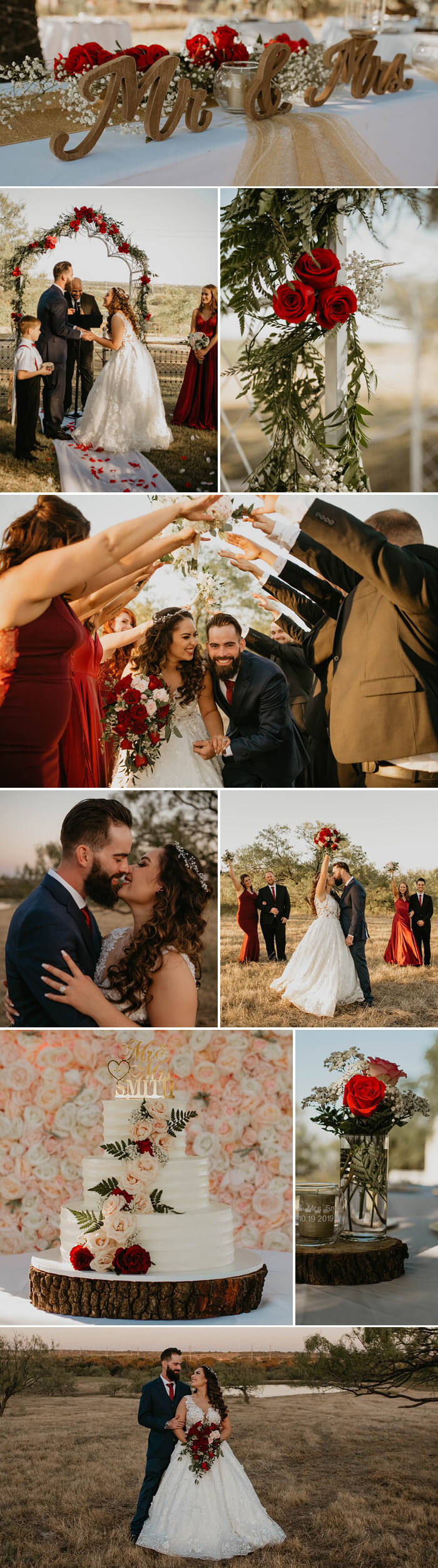 décoration de mariage rouge