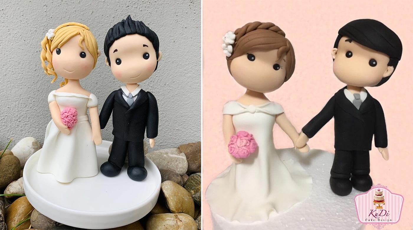 figurines de gâteau de mariage personnalisées